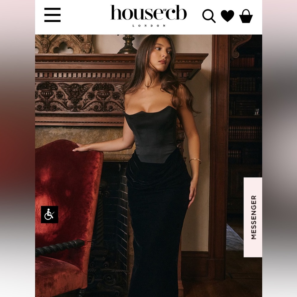 House of CB Black Strapless Dress